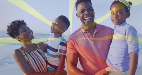 Joyful Family Bonding on Beachside Vacation