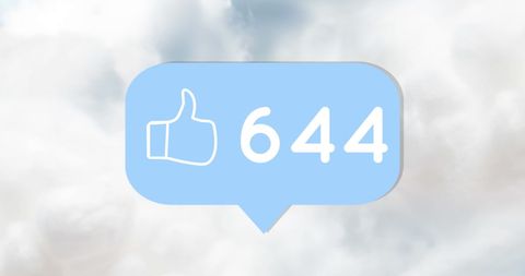 Rising Like and Follow Count on Social Media Overlay - Download Free Stock Images Pikwizard.com