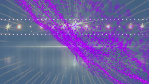 Vibrant Animation with Light Trails and Bubble Effects