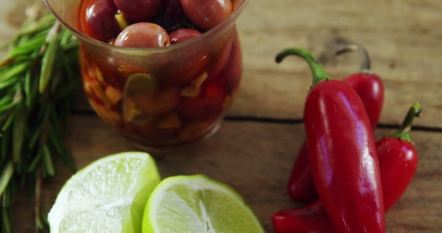 Close-up of Fresh Ingredients for Making Salsa or Cocktail - Download Free Stock Images Pikwizard.com