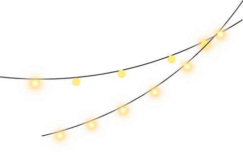 decorative string lights glowing on transparent background - Download Free Stock Videos Pikwizard.com