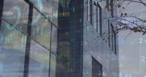 Financial Data Charts Over Modern Urban Cityscape - Download Free Stock Images Pikwizard.com