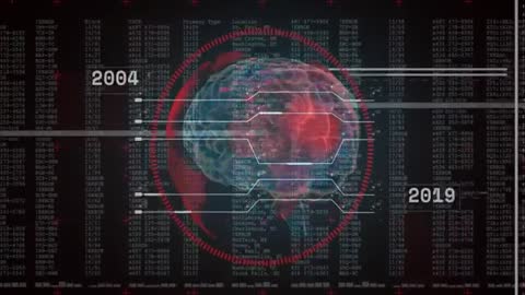 Innovative Neuroscience Timeline with Futuristic Data Visualization