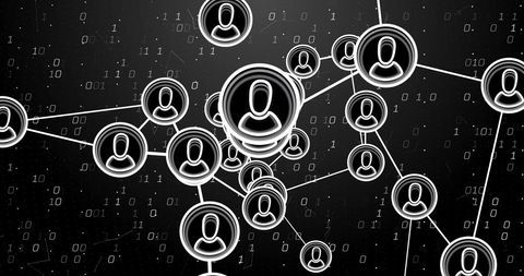 Digital Network Concept with Binary Code Overlay - Download Free Stock Images Pikwizard.com