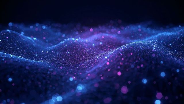 Neon Particle Mesh Wave Visualizing Network Connectivity and Data Flow in Gradient Space