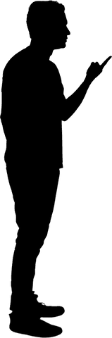 silhouette of man shouting in stance with transparent background - Download Free Stock Videos Pikwizard.com