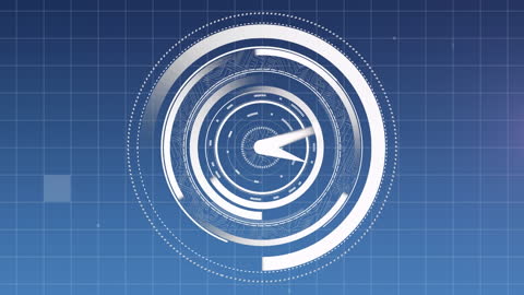 Futuristic Scope Scanning with Digital Grid Background
