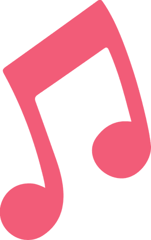bold pink eighth notes graphic transparent background - Download Free Stock Videos Pikwizard.com