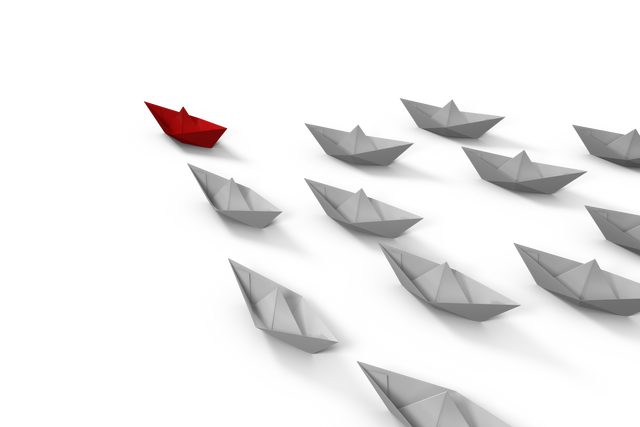 High Angle View of Red and White Paper Boats Against Transparent Background - Download Free Stock Videos Pikwizard.com