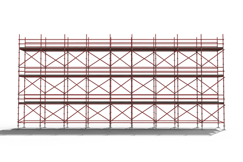 transparent red metal scaffold 3d illustration on solid background - Download Free Stock Videos Pikwizard.com