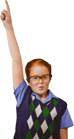 happy redhead girl raising finger transparent background - Download Free Stock Videos Pikwizard.com