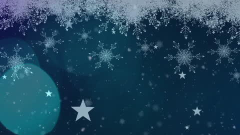 Falling Snowflakes with Starry Night Background