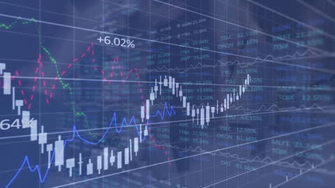 Futuristic Financial Data and Stock Market Animation