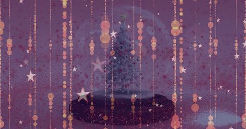 Magical Snow Globe with Falling Stars for Christmas Joy