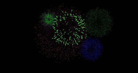 Colorful Fireworks Burst in Night Sky Celebration - Download Free Stock Images Pikwizard.com