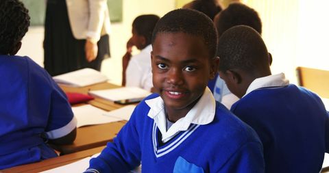 Smiling African American Student in Classroom - Download Free Stock Images Pikwizard.com