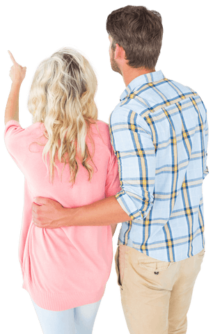 Attractive Couple Standing and Looking Away Transparent Background - Download Free Stock Videos Pikwizard.com