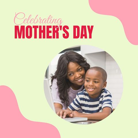 Heartwarming Mother's Day Celebration with Happy Mother and Son