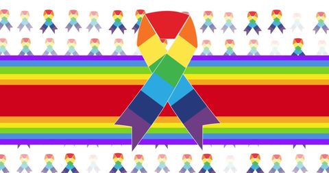 Colorful Rainbow Ribbon Display Celebrating Pride Month - Download Free Stock Images Pikwizard.com