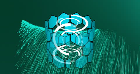 Futuristic Abstract Digital Visualization with Dynamic Motion