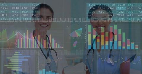 Healthcare Professionals Analyzing Medical Data in Clinic