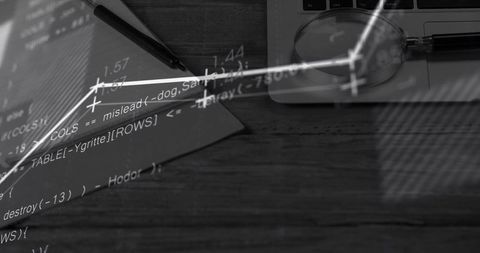 Overlapping Equations and Graphs Against Office Backdrop - Download Free Stock Images Pikwizard.com