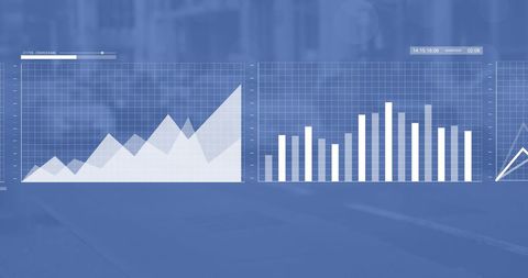 Digital Charts Displaying Data Analytics in Technology Background - Download Free Stock Images Pikwizard.com