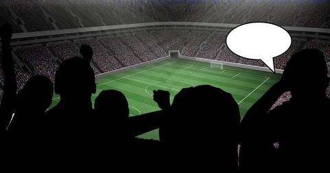 Gold Confetti Showers Fans in Lively Sports Stadium