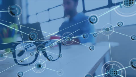 Digital Network Concept in Modern Workspace