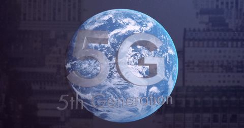 5g technology in global connectivity concept