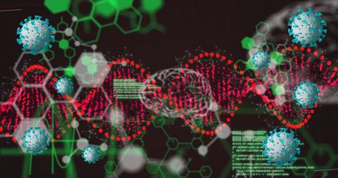 Digital Virus Visualization with Data Interactions - Download Free Stock Images Pikwizard.com