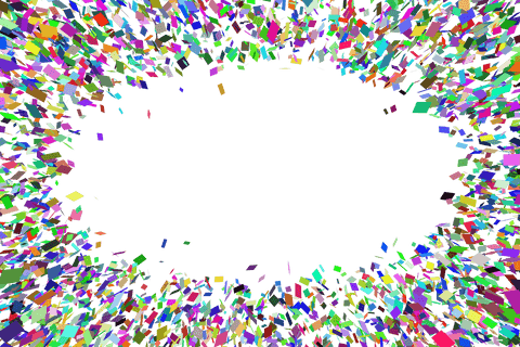 Vibrant Celebration Confetti Frame with Transparent Background - Download Free Stock Videos Pikwizard.com