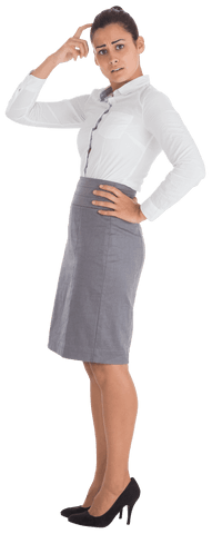 confused hispanic businesswoman standing on transparent background - Download Free Stock Videos Pikwizard.com