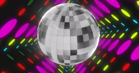 glittering disco ball and vibrant spots party background - Download Free Stock Images Pikwizard.com