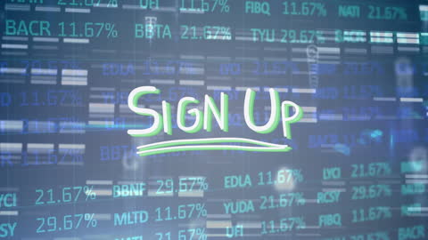 Sign Up Animation in a Digital Data Environment