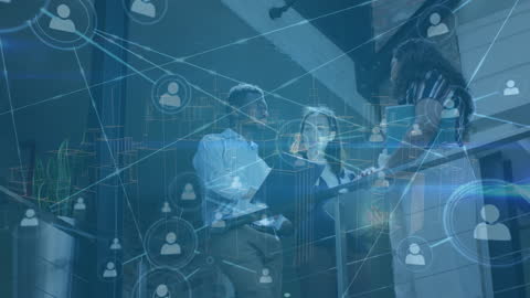 Diverse Business Team in Digital Network Concept