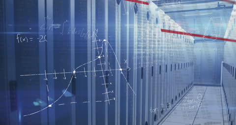 Digital Interface Animation in Advanced Server Room Technology