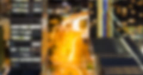 Urban Cityscape Overlay with Dynamic Red Animation Elements