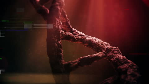 Abstract Animation of Interference Over DNA Helix