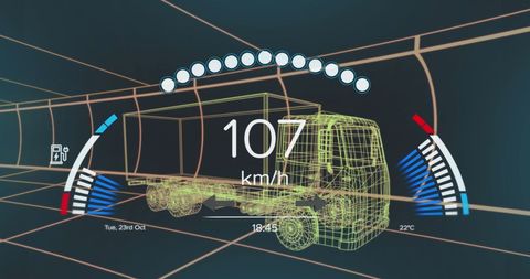 digital vehicle interface with 3d model - Download Free Stock Images Pikwizard.com