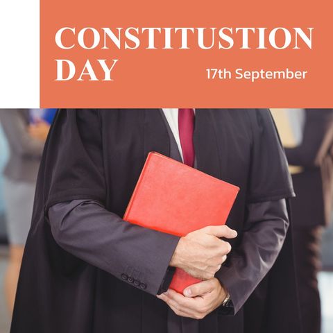 attorney celebrating constitution day with red book - Download Free Stock Templates Pikwizard.com