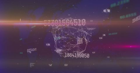 Global Network with Data Visualizations on Digital Map Background - Download Free Stock Images Pikwizard.com