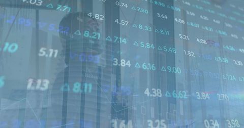 Asian Businesswoman Overlaid with Dynamic Stock Market Data Volumes - Download Free Stock Images Pikwizard.com