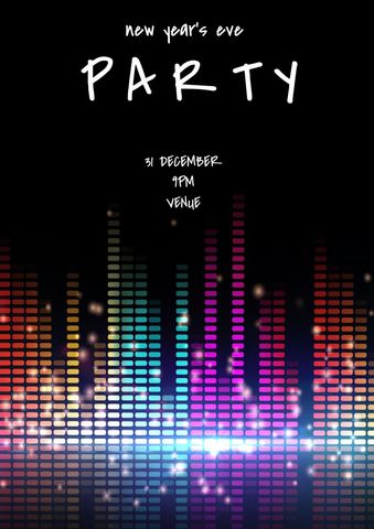 Colorful New Year's Eve Party Music Equalizer - Download Free Stock Templates Pikwizard.com