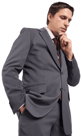 transparent thoughtful businessman in gray suit contemplating - Download Free Stock Videos Pikwizard.com