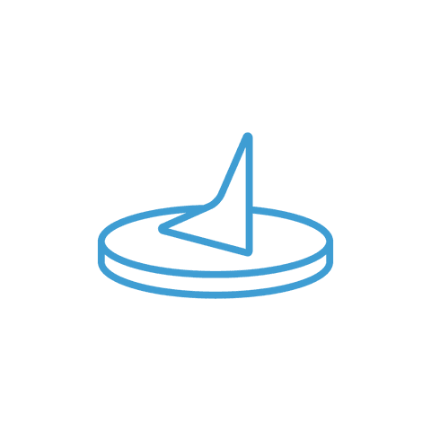 transparent blue sundial illustration symbolizing time management - Download Free Stock Videos Pikwizard.com