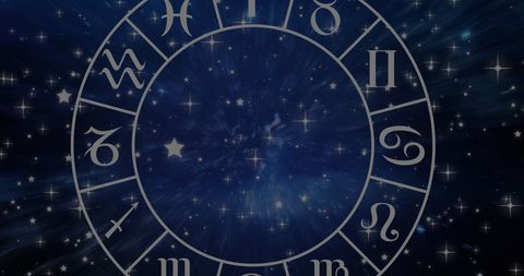 Mystical Zodiac Wheel in Starry Night Sky - Download Free Stock Images Pikwizard.com