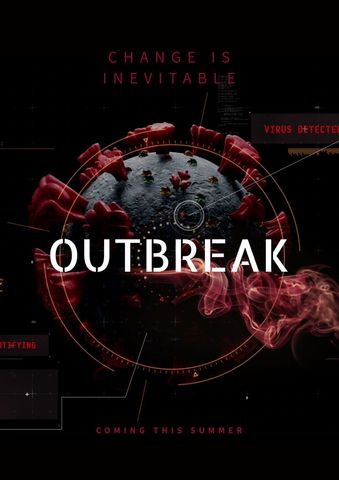 dramatic virus outbreak conceptual poster design - Download Free Stock Templates Pikwizard.com
