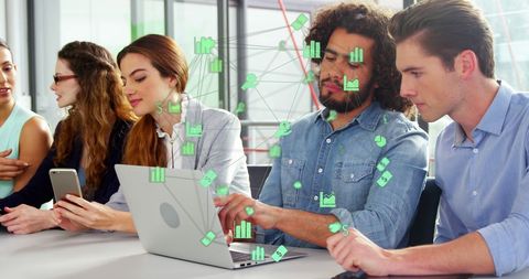 Team Collaboration in Tech-Enhanced Modern Office Space