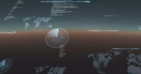 Global Networking and Data Analysis Interface - Download Free Stock Images Pikwizard.com